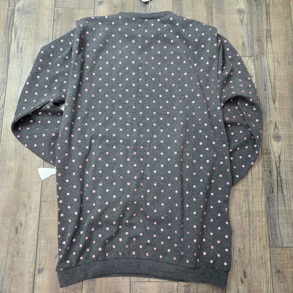 NWT Mayoral‎ Girls Gray Pink Glitter Polka Dot Pocket Sweatshirt Dress 16 Girls